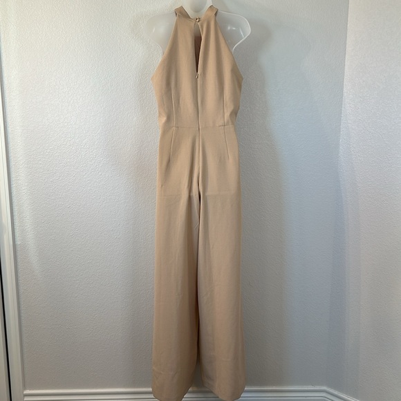 Julia Jordan Twist-Front Halter Jumpsuit COLOR IS CALLED LATTE Size 8 NWOT - Picture 8 of 11